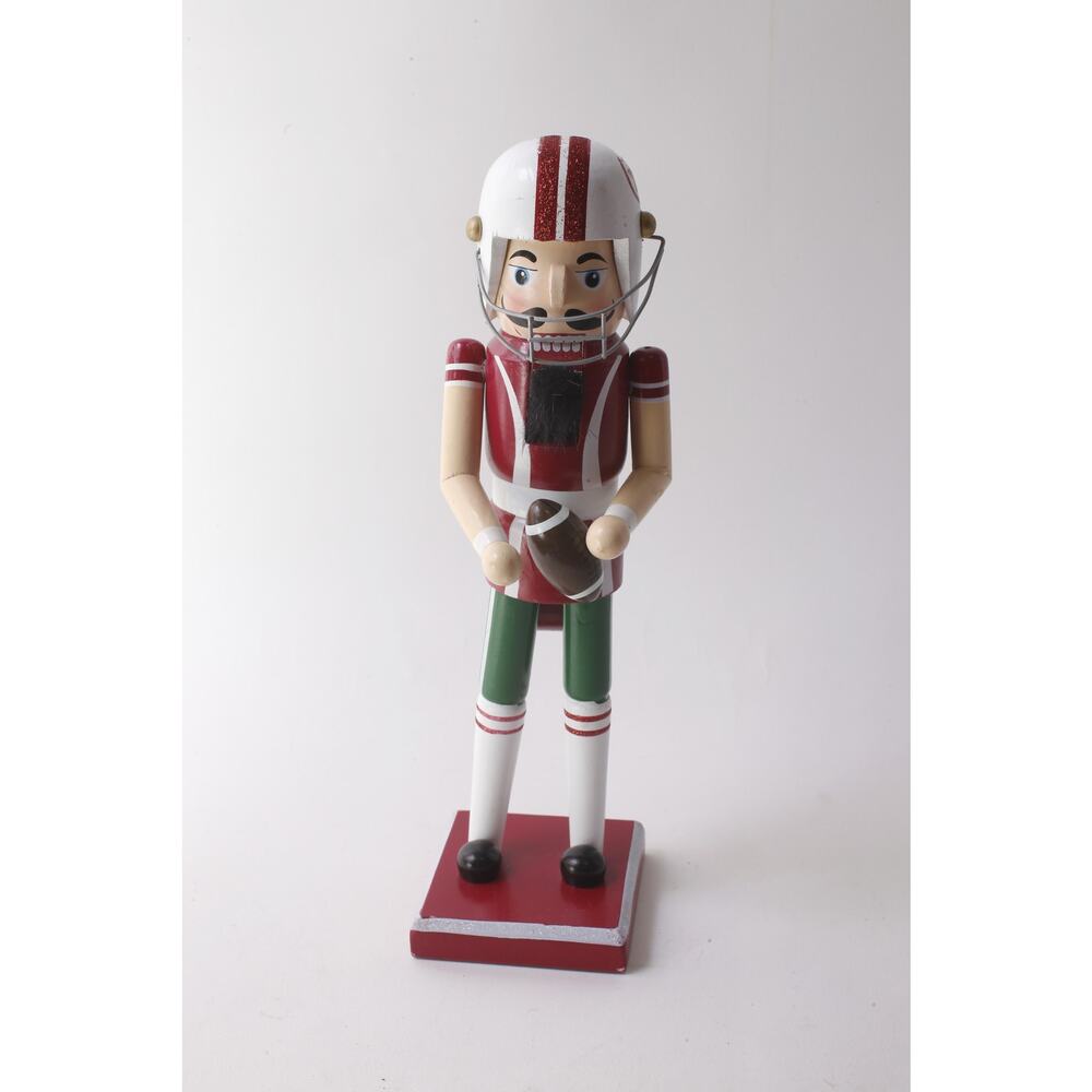Football Player, Nutcracker, Wooden, Figure, 13", Christmas, ~ 260128-WH 928